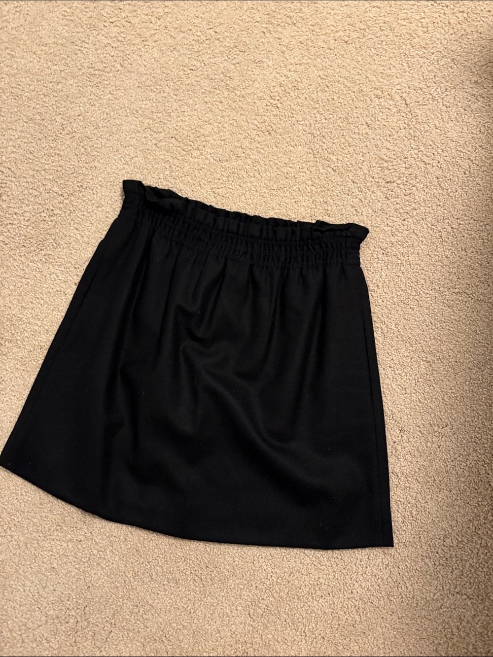 J. Crew Black Mini Skirt with Elastic Waist
